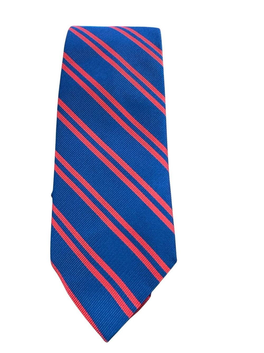 Collared Greens Tie American Made Dark Navy Blue Red Stripes Academia Preppy